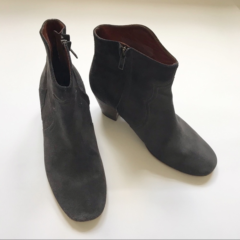 Isabel Marant Dicker Suede Brown Booties Size 40 - Picture 2 of 10